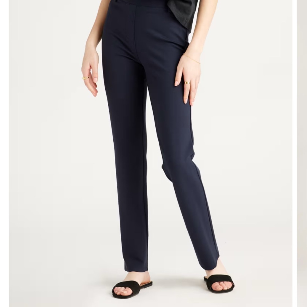 Zara The Driver Navy Blue Straight Leg Pants Size M